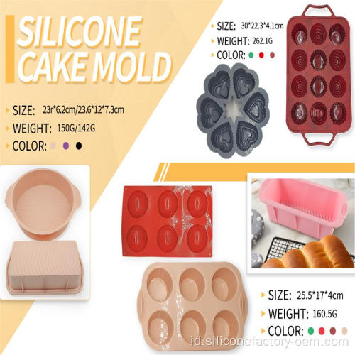 Alat kue cetakan cokelat donat silikon baru